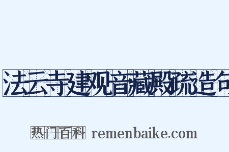 法云寺建观音藏殿疏造句是什么意思的图片